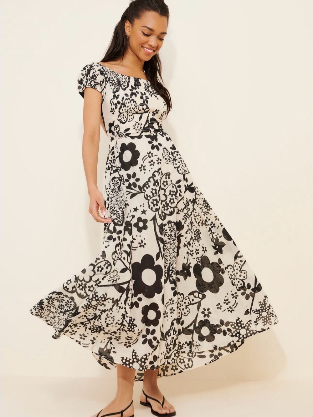 Free People Black & White Ultra Violet Dress
